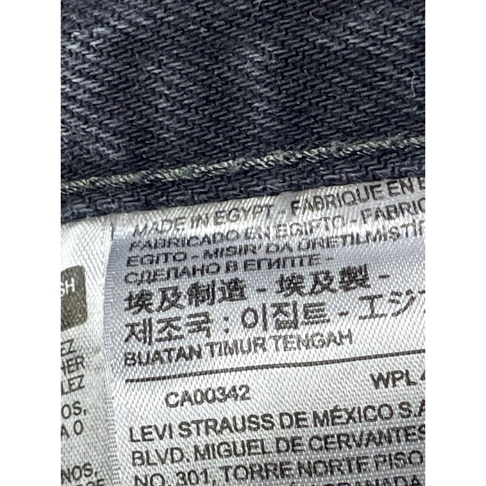Levi's 501 Original Fit Button Fly Jeans Mens 40x32 Faded Black Straight Denim - Picture 9 of 11